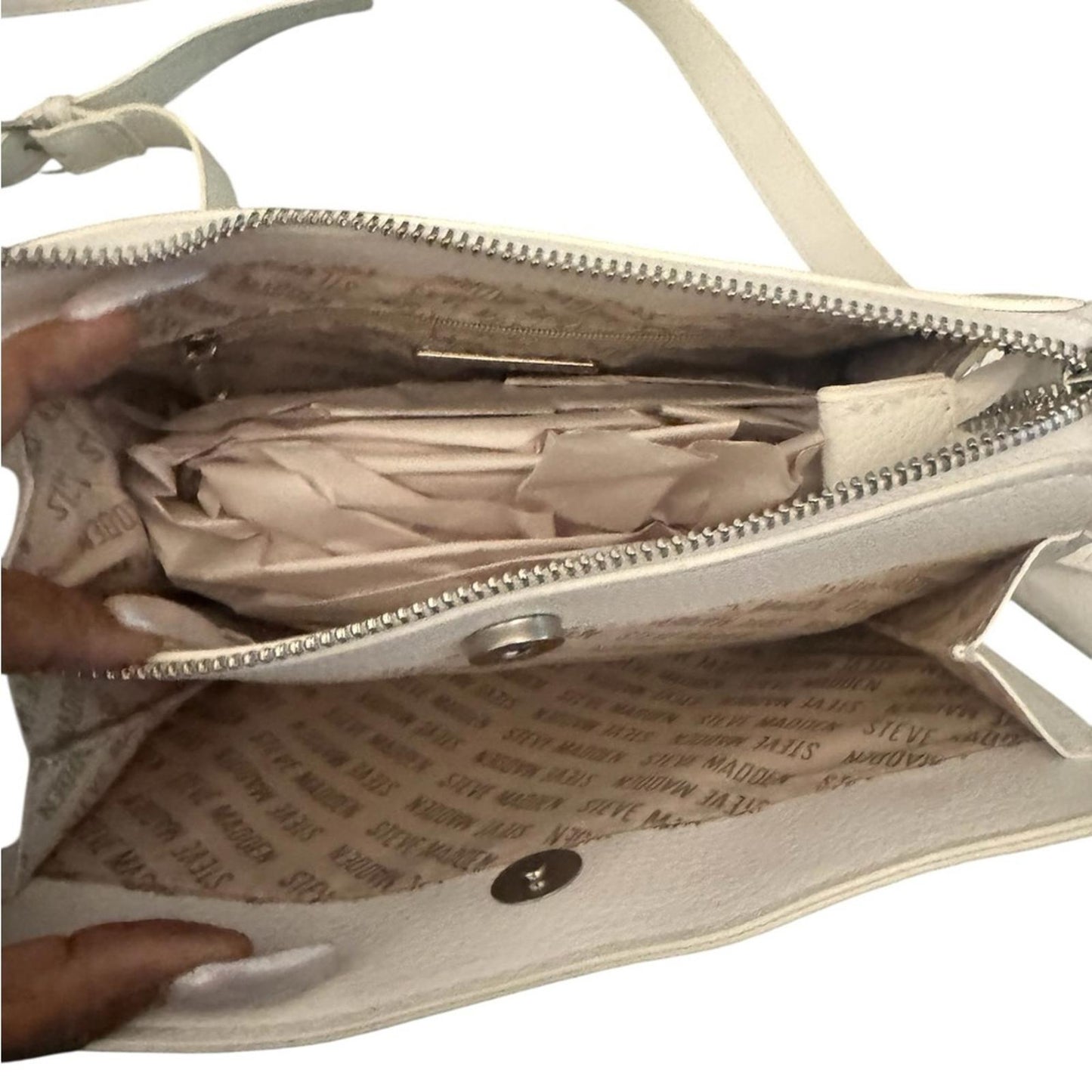 Steve Madden White Crossbody Bag