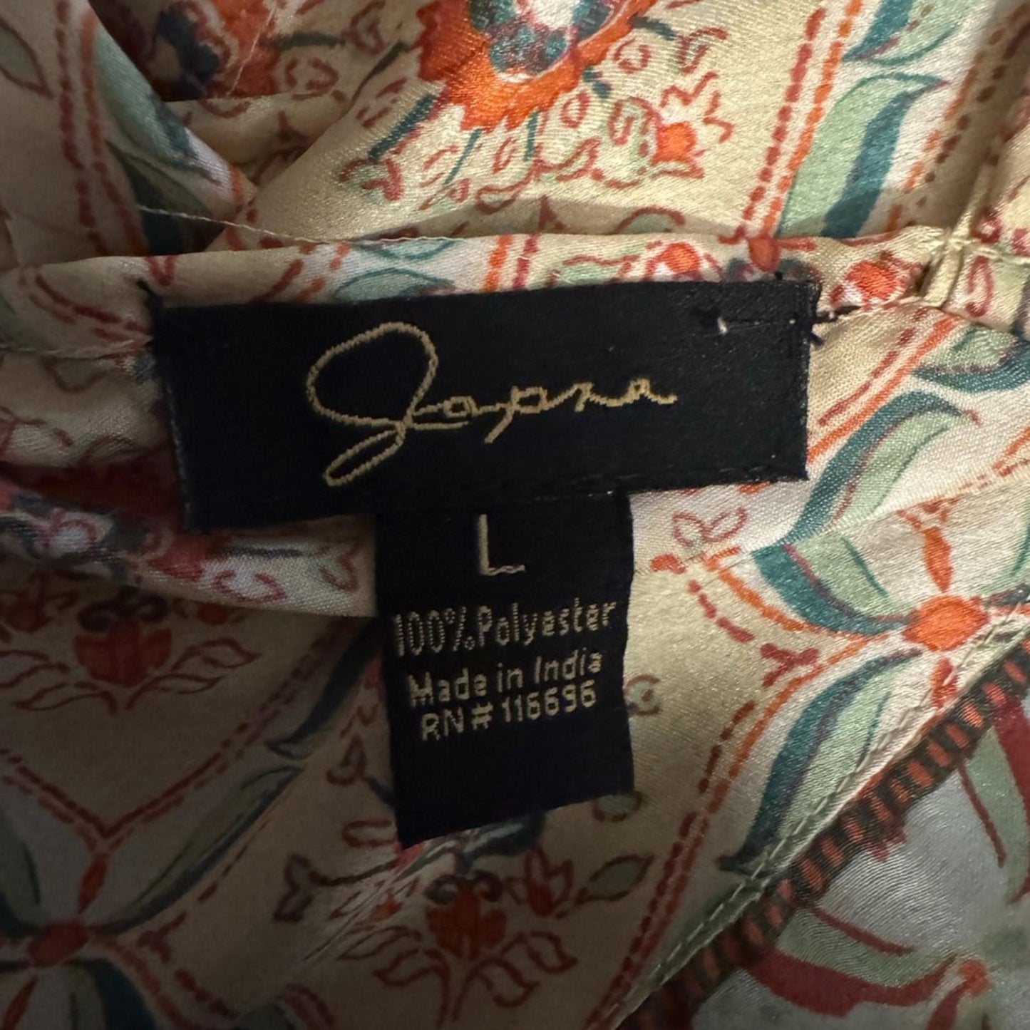 Japna spaghetti strap graphic print tie back Top