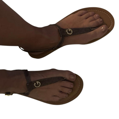 GBC Women's Brown Sandals Gucci Vibes