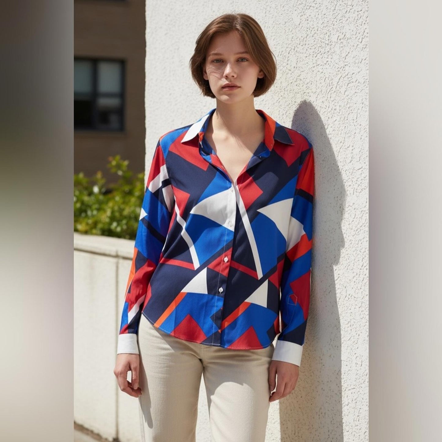 Lauren Ralph Lauren Geometric Multicolor Women's Top