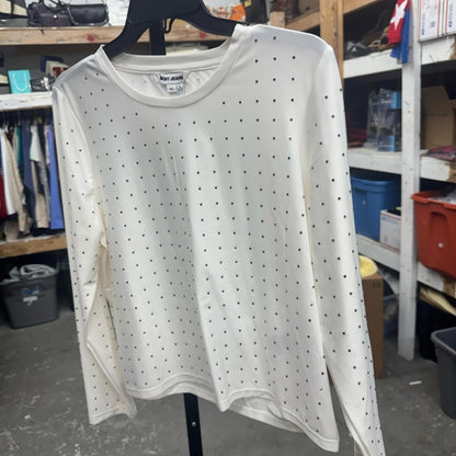 DKNY Elegant White Studded Women's Top