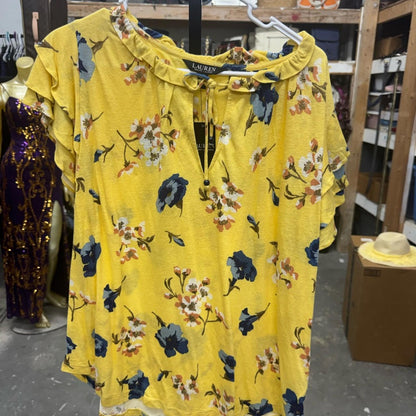 Lauren, Ralph Lauren Yellow Floral Women's Top