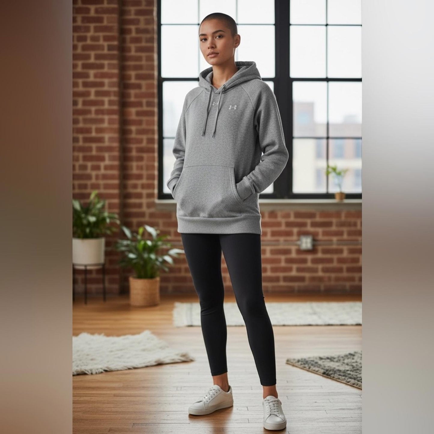 Under Armour Heather Gray Pullover Hoodie