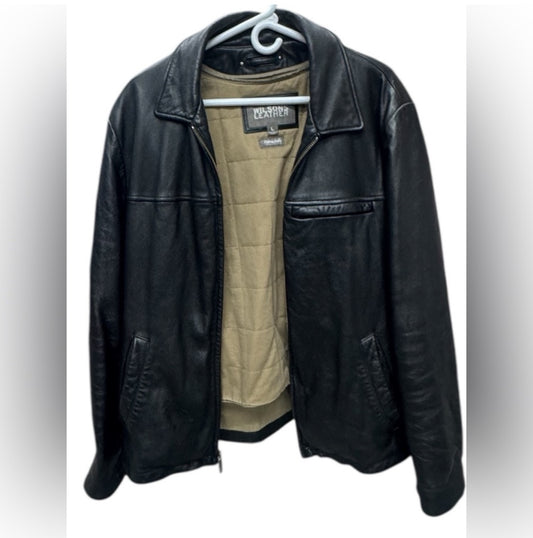 Wilsons Leather Men Black Jacket