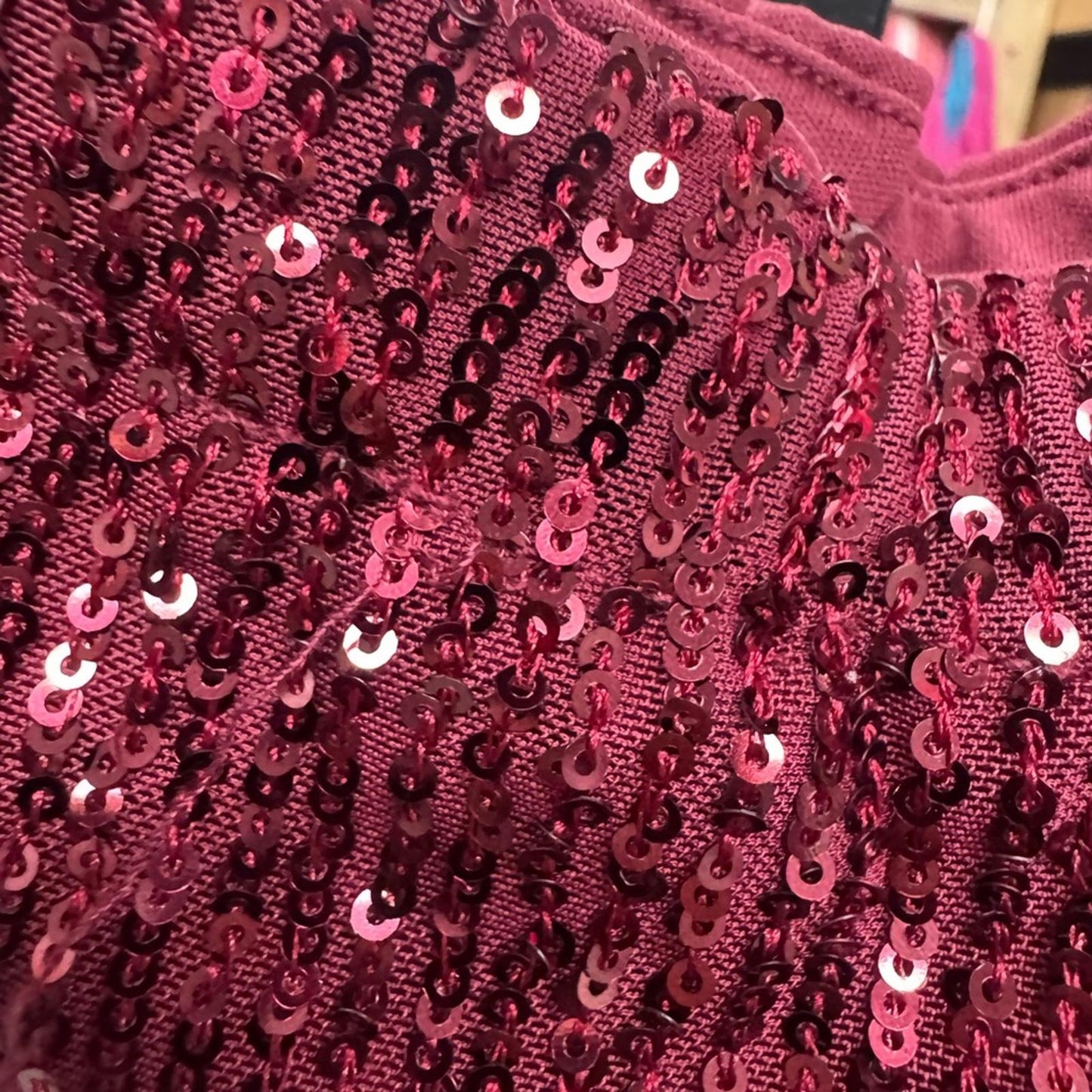 Vince Camuto Burgundy Sequin Pencil Skirt