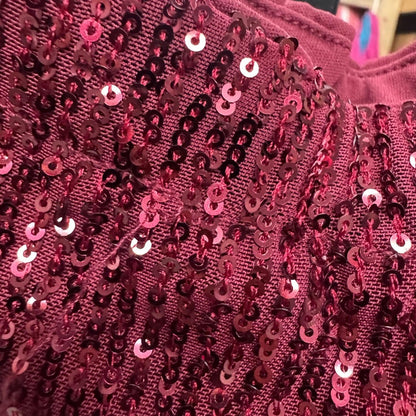 Vince Camuto Burgundy Sequin Pencil Skirt