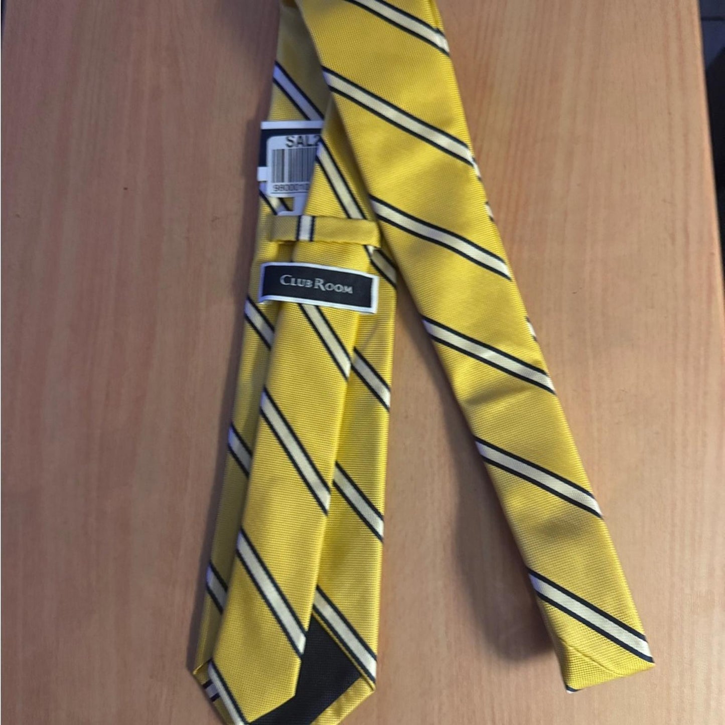 Club Room Yellow Striped Men's Tie