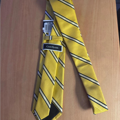 Club Room Yellow Striped Men's Tie
