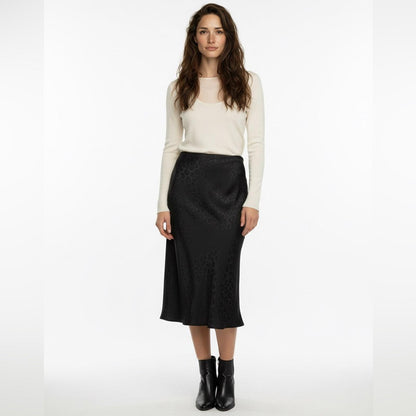 Lucky Brand Black Midi Skirt