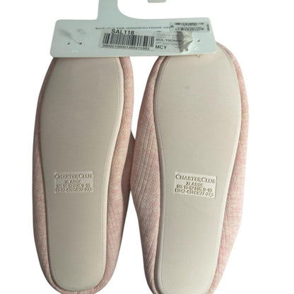 Charter Club Memory Foam Cozy Pink Women's Slippers