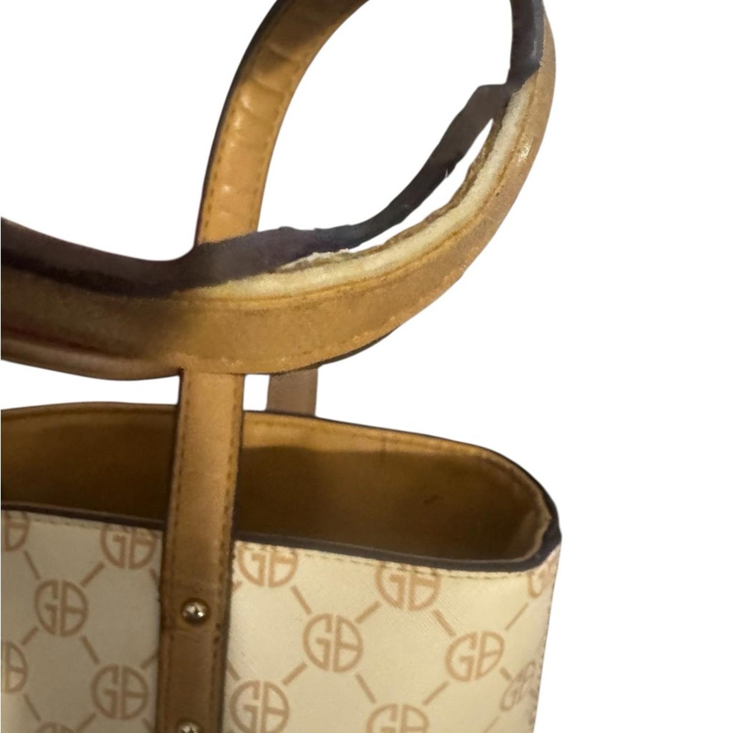 Pre-Love Giani Bernini Beige Floral Tote Bag