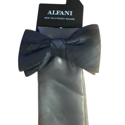 Alfani Gray Bow Tie and Pocket Square Set