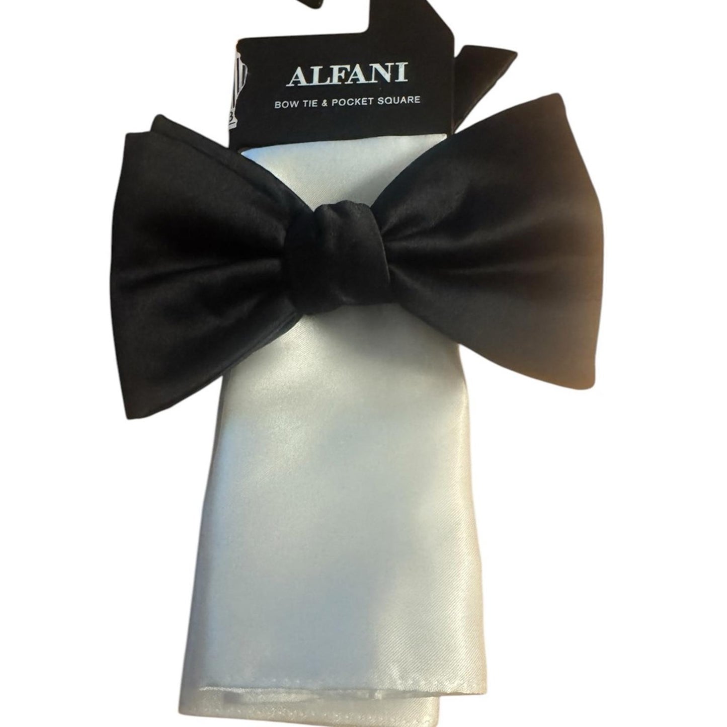 Alfani Black and White Bow Tie Set