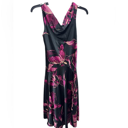 Signature by Robbie Bee Black and Pink Maxi Dress