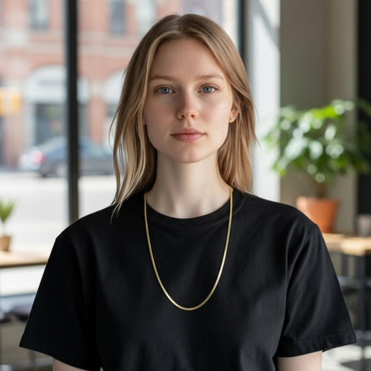 Claire's Sleek Gold Necklace for Women