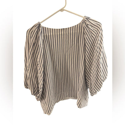 Pre-Love Massimo Dutti Black and White Striped Blouse