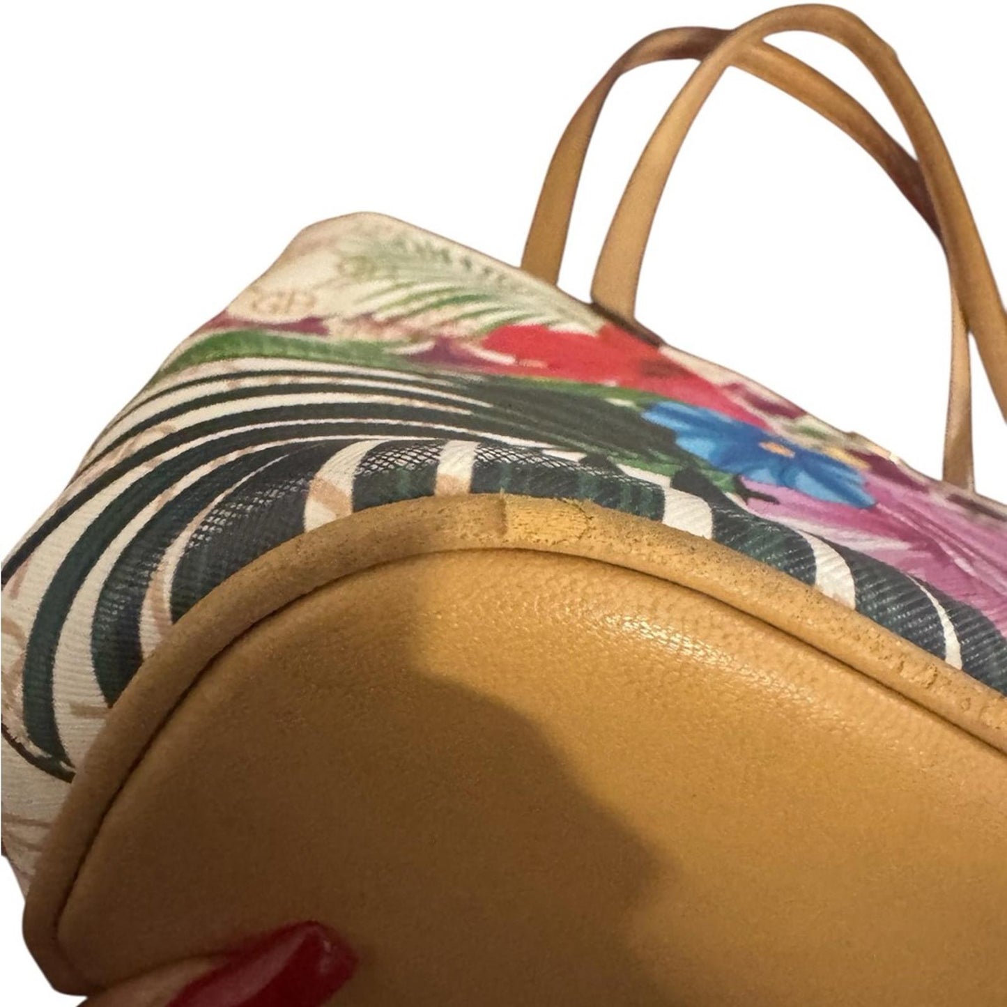 Pre-Love Giani Bernini Beige Floral Tote Bag
