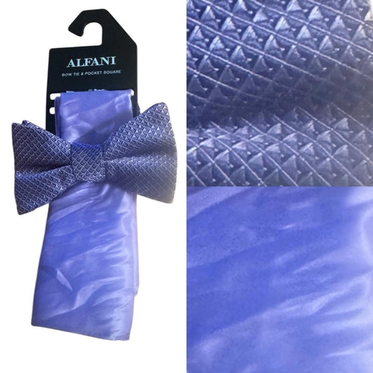 Alfani purple Bow Tie and Pocket Square Set