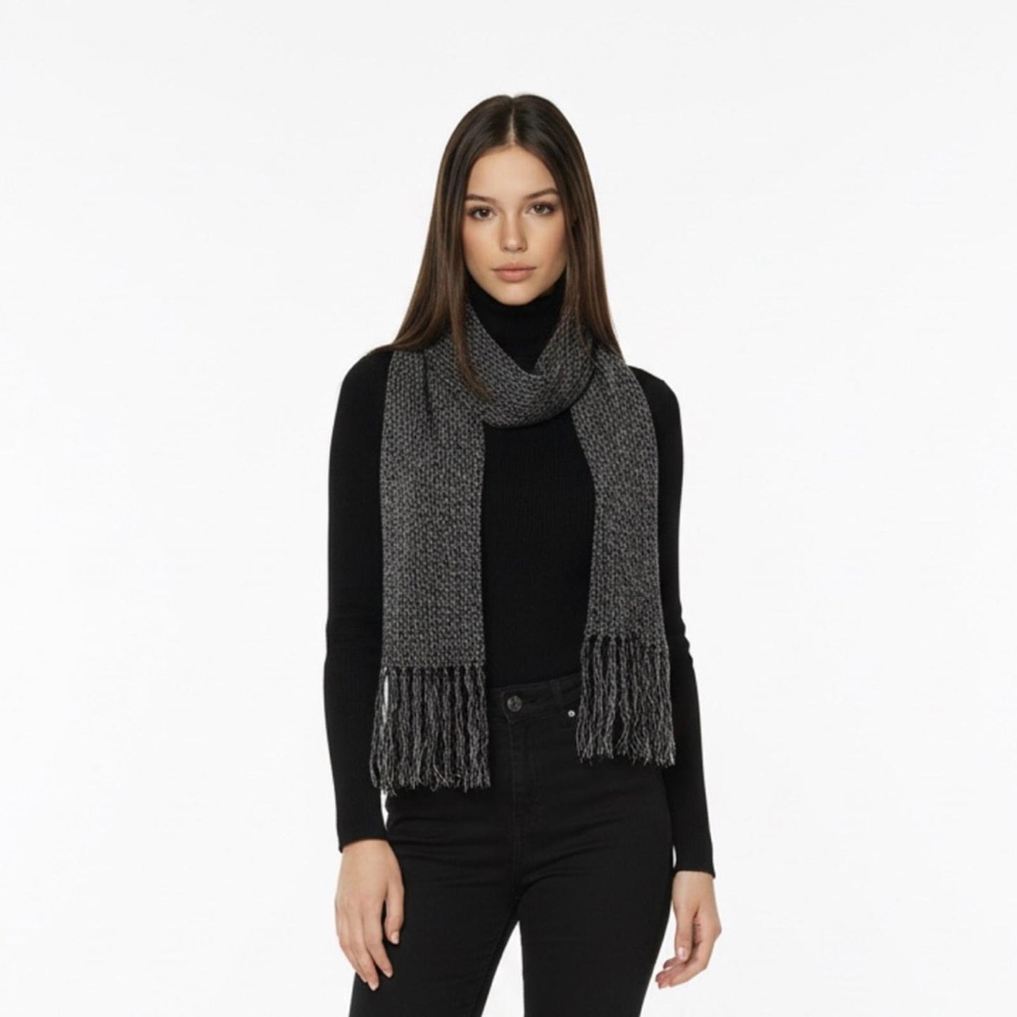 Pre-Love Elegant Gray Women's Scarf