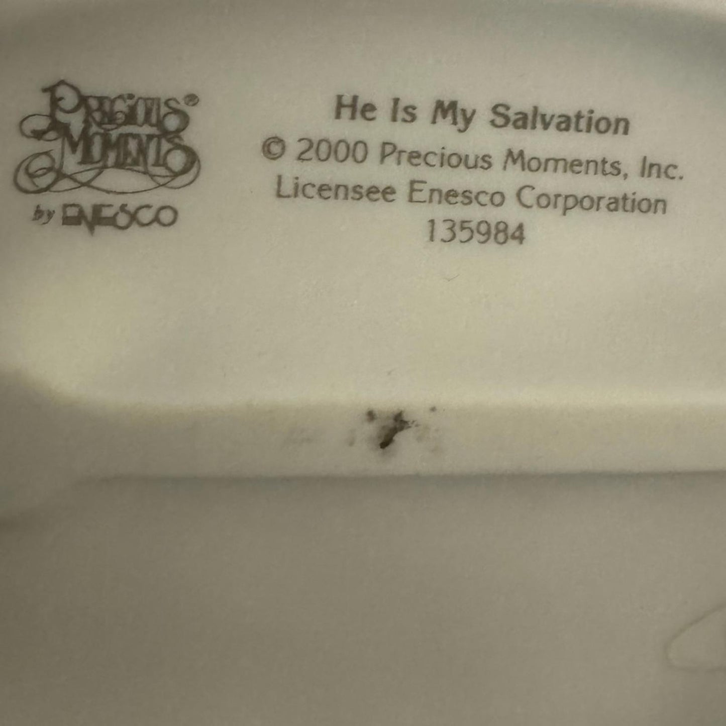 “ he is my salvation”
 Precious moments Figurine