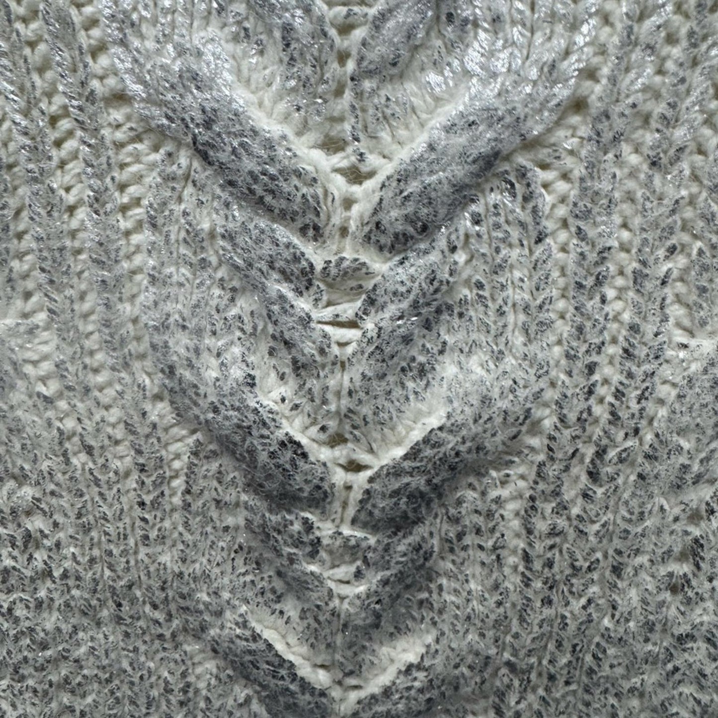 Lucky brand Gray Cable Knit Sleeveless Sweater