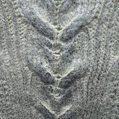 Lucky brand Gray Cable Knit Sleeveless Sweater