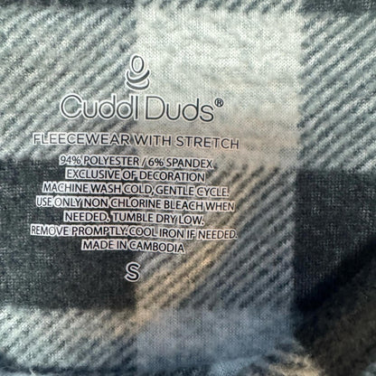 Cuddl Duds Fleece Checkered Long Sleeve Top