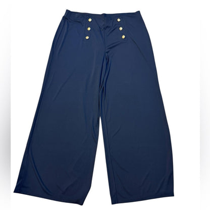 Lauren Ralph Lauren Navy Wide-Leg Pants
