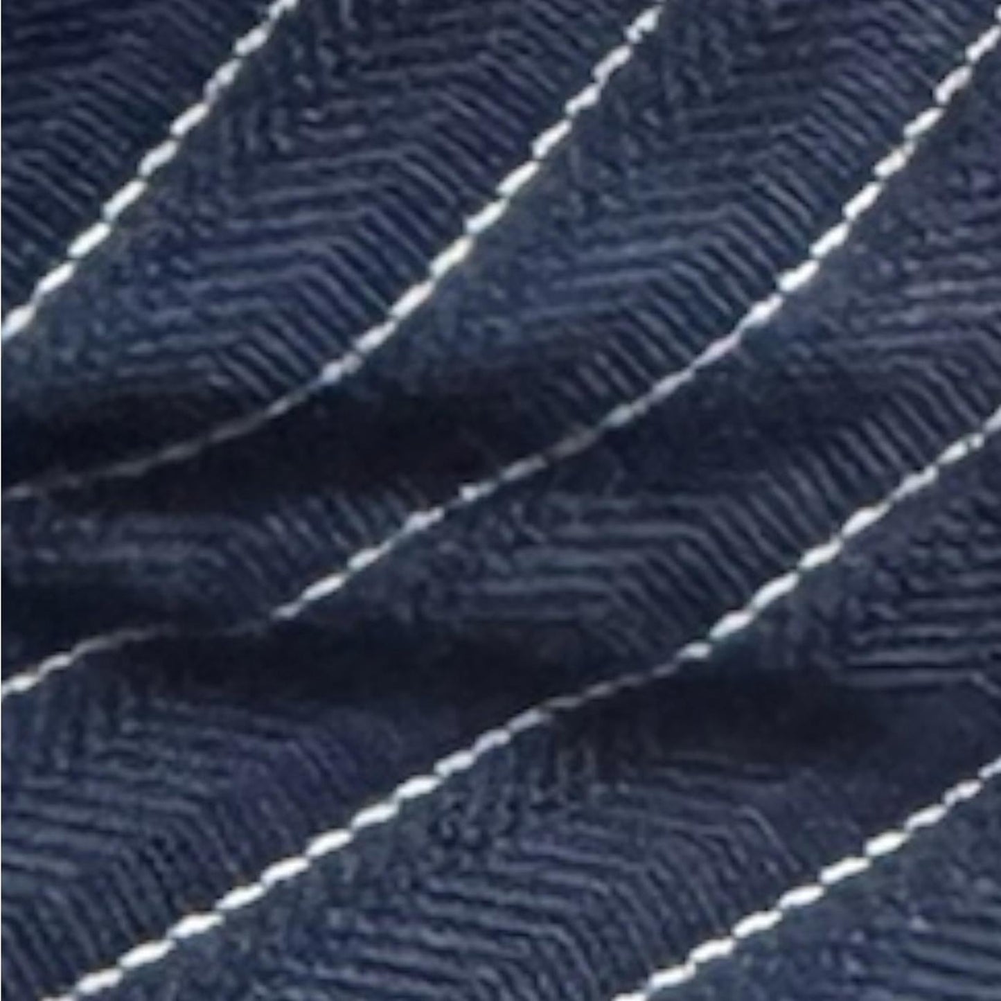 Alfani Navy Striped Bow Tie and White Pocket Square Set