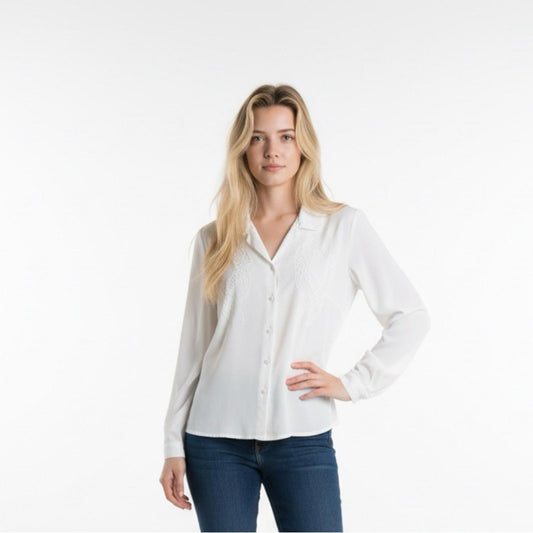 Pre-Love Yves St. Clair Classic White Button-Down Shirt