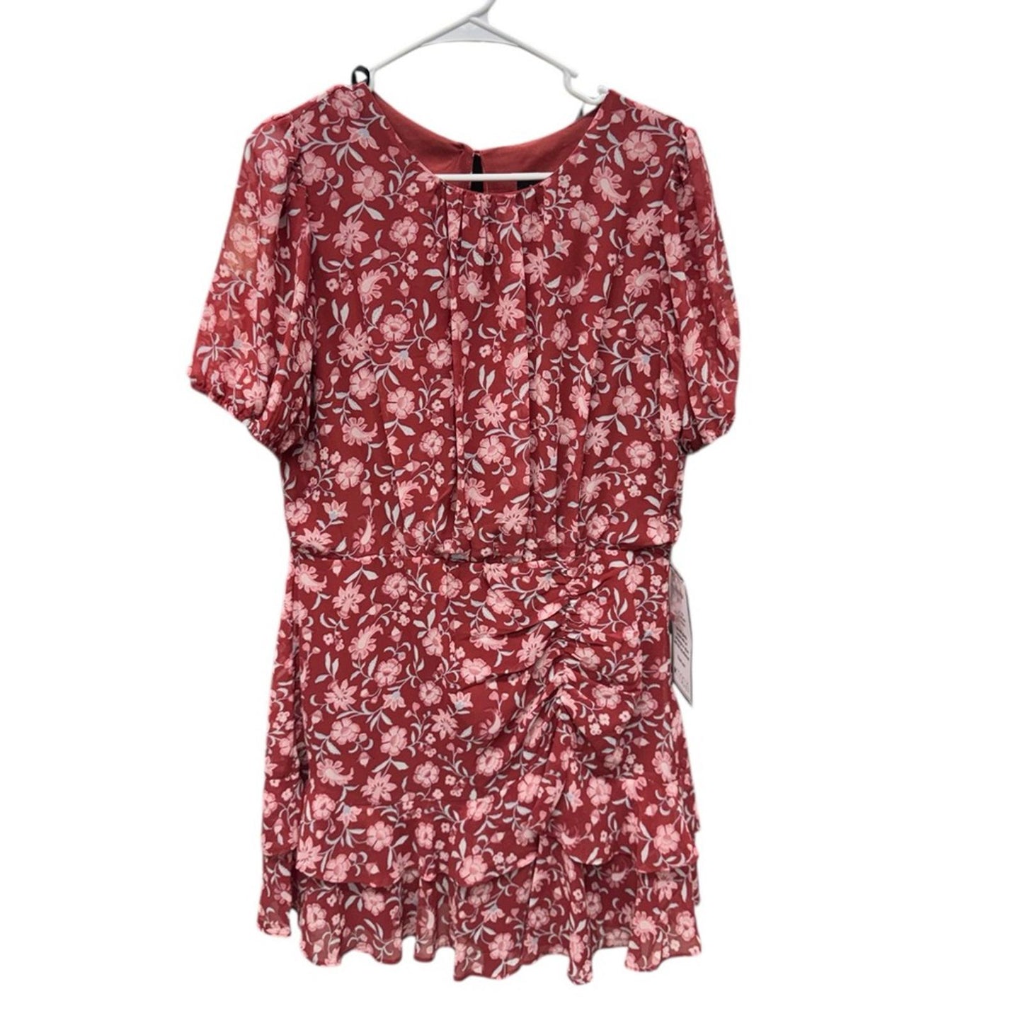 B Darlin Burgundy Floral Mini Dress
