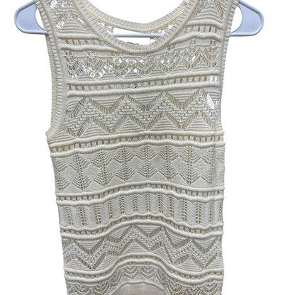 Lauren Ralph Lauren Cream Crochet Tank Top