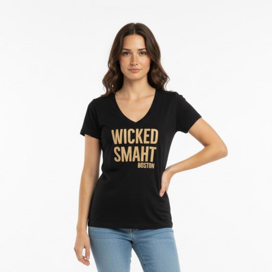 Pre-Love Wicked Smaht Boston Black Tee