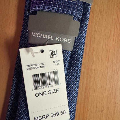 Michael Kors Men's Navy Blue Textured Tie