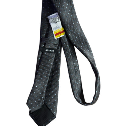 Alfani Elegant Black and Blue Polka Dot Tie