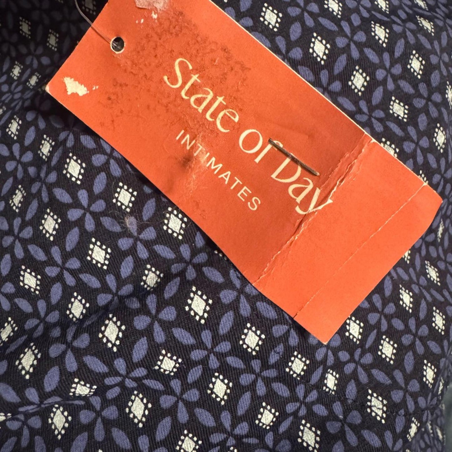 State of Day Women's Navy Pattern  Pajama Pants