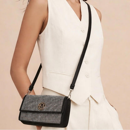 Valentino Orlandi Elegant Black and Gray Women's Bag