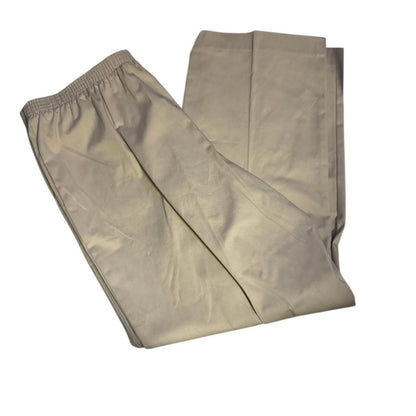 NWT alfred dunner elastic waist with side pockets women's tan color pants