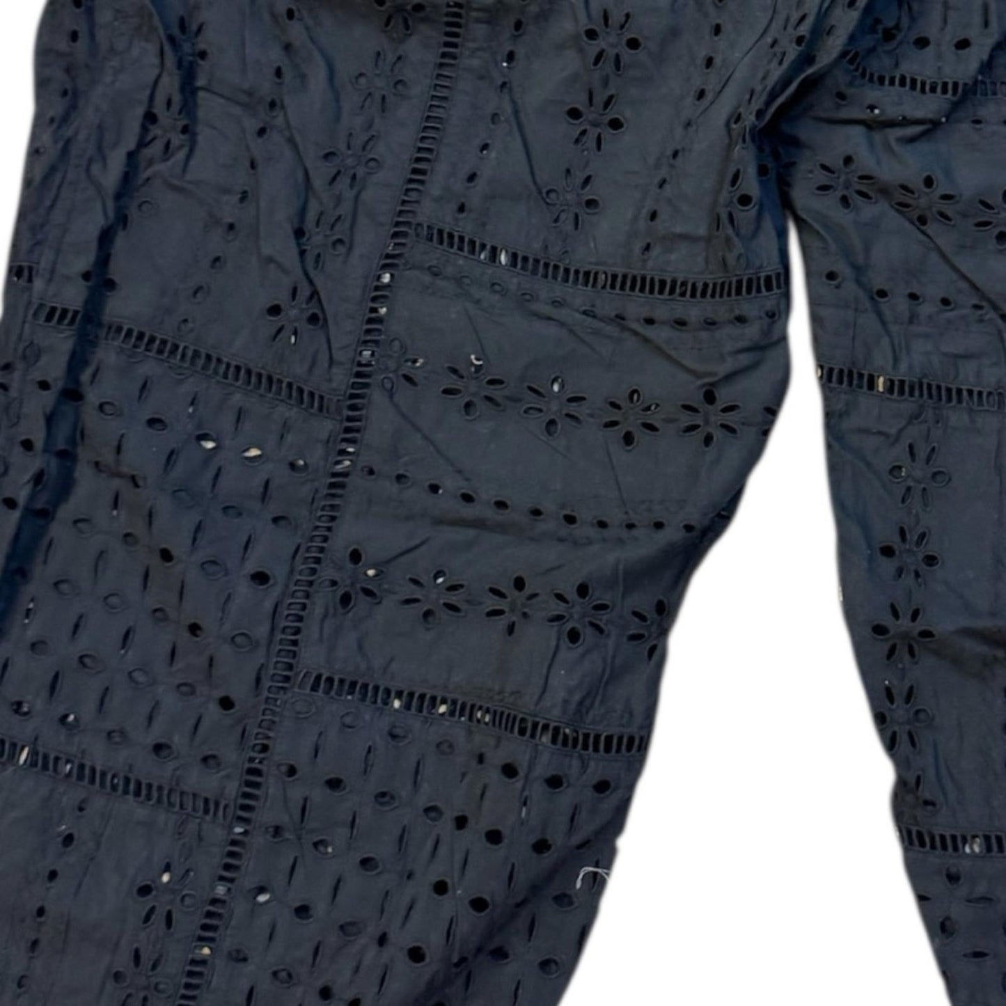 Lucky Brand Black Eyelet Wide Leg Pants