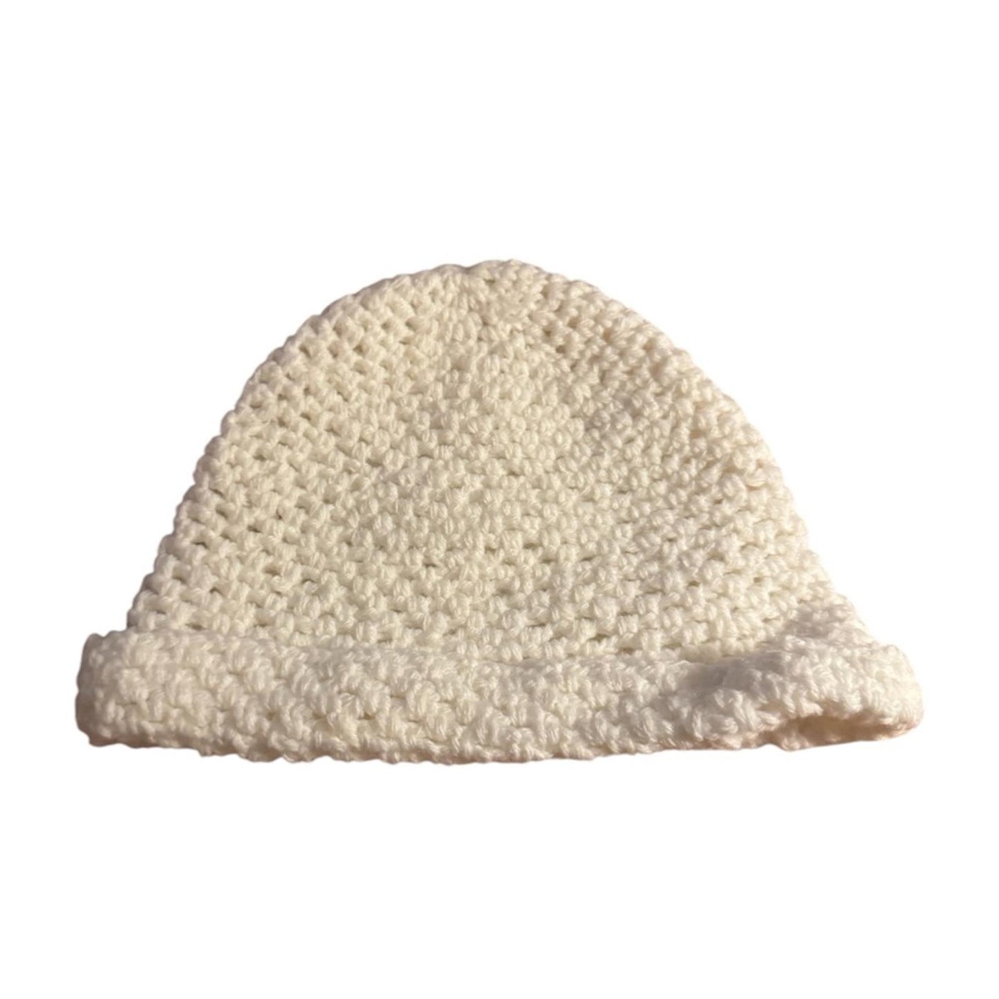 Cozy White Knit Beanie