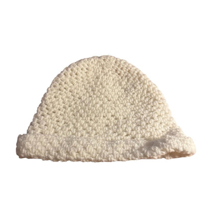 Cozy White Knit Beanie