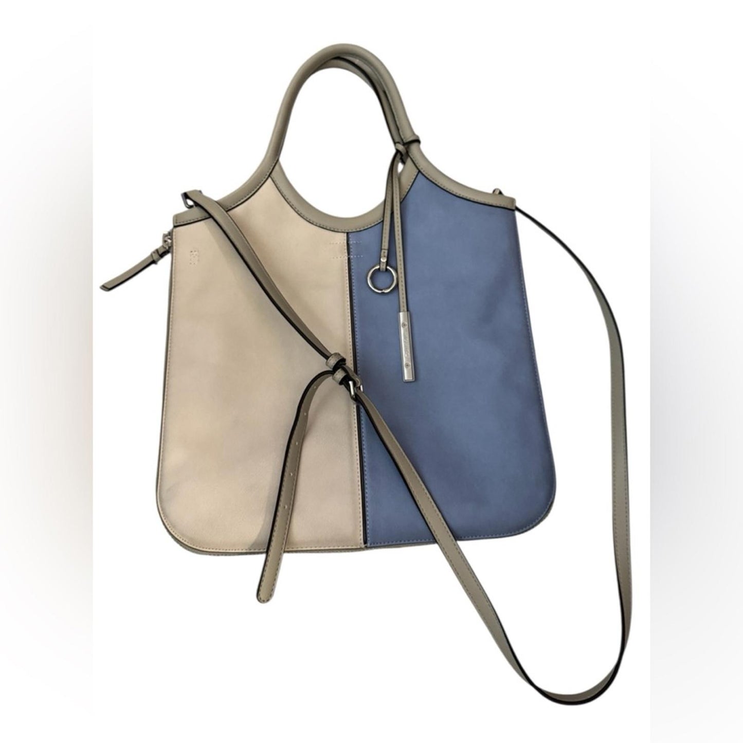 Calvin Klein Blue and Gray Tote Bag