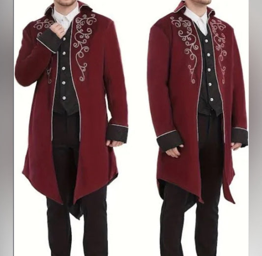 Men’s vampire, Gothic, pirate Vintage Tailcoat Jacket custom