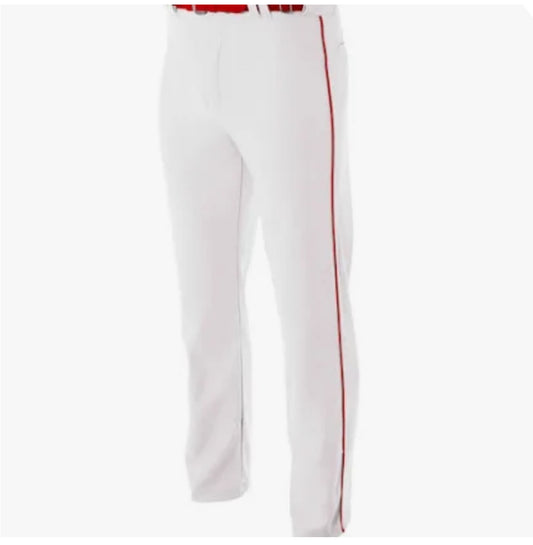 Majestic Baseball Pants Men's White Pants with Red Accents