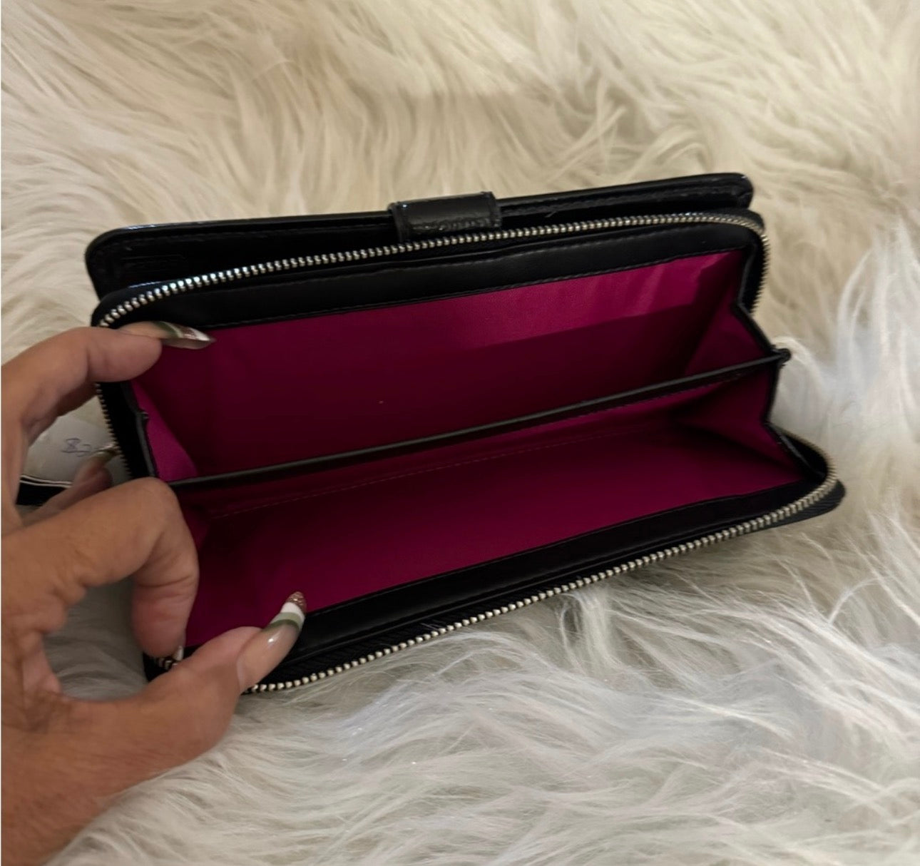 Pre-Love Coach signature tartan plaid shoulder wallet