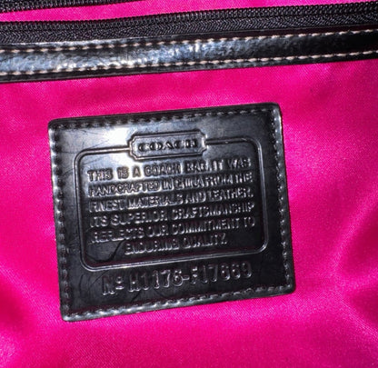 Pre-Love Coach signature tartan plaid shoulder handbag