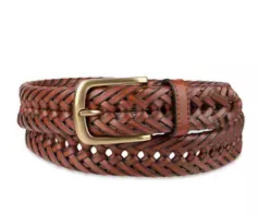 Saddlebred Laced Double Weave Braided Faux leather Belt