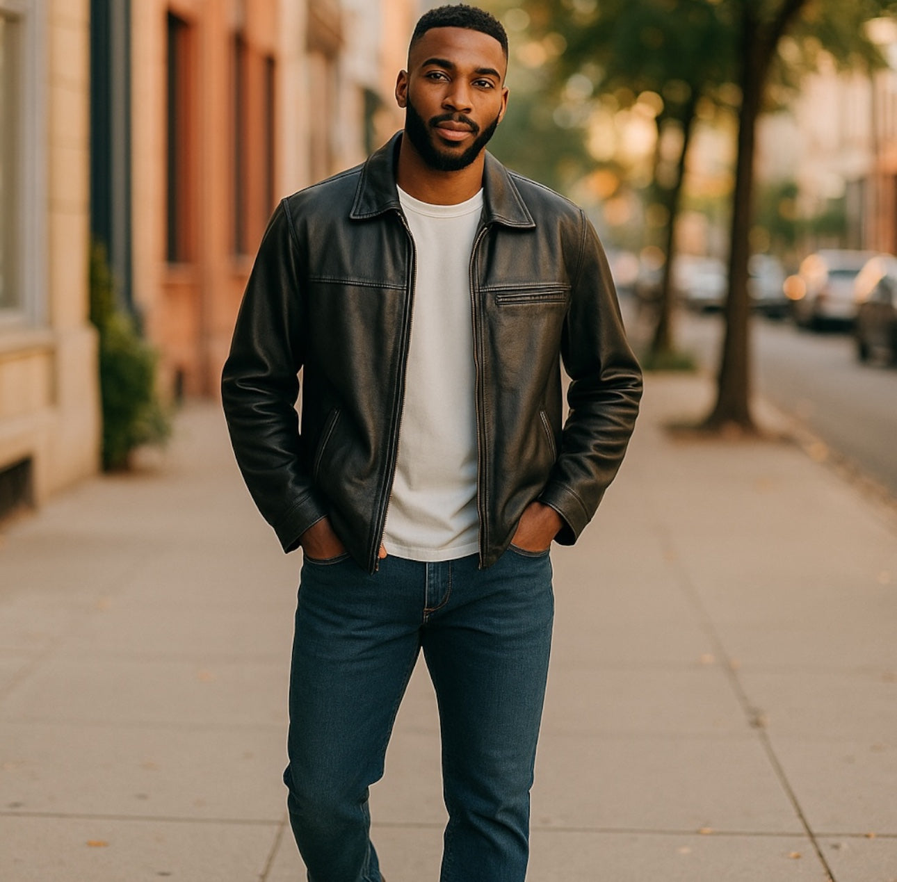 PreLove Wilsons Leather Men Black Jacket