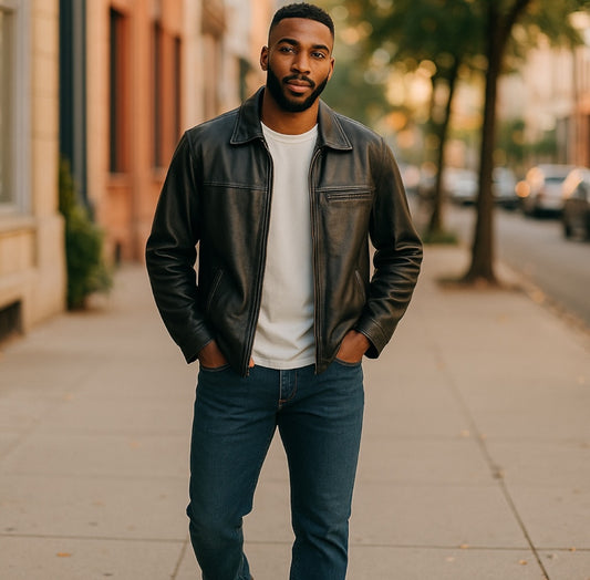 PreLove Wilsons Leather Men Black Jacket