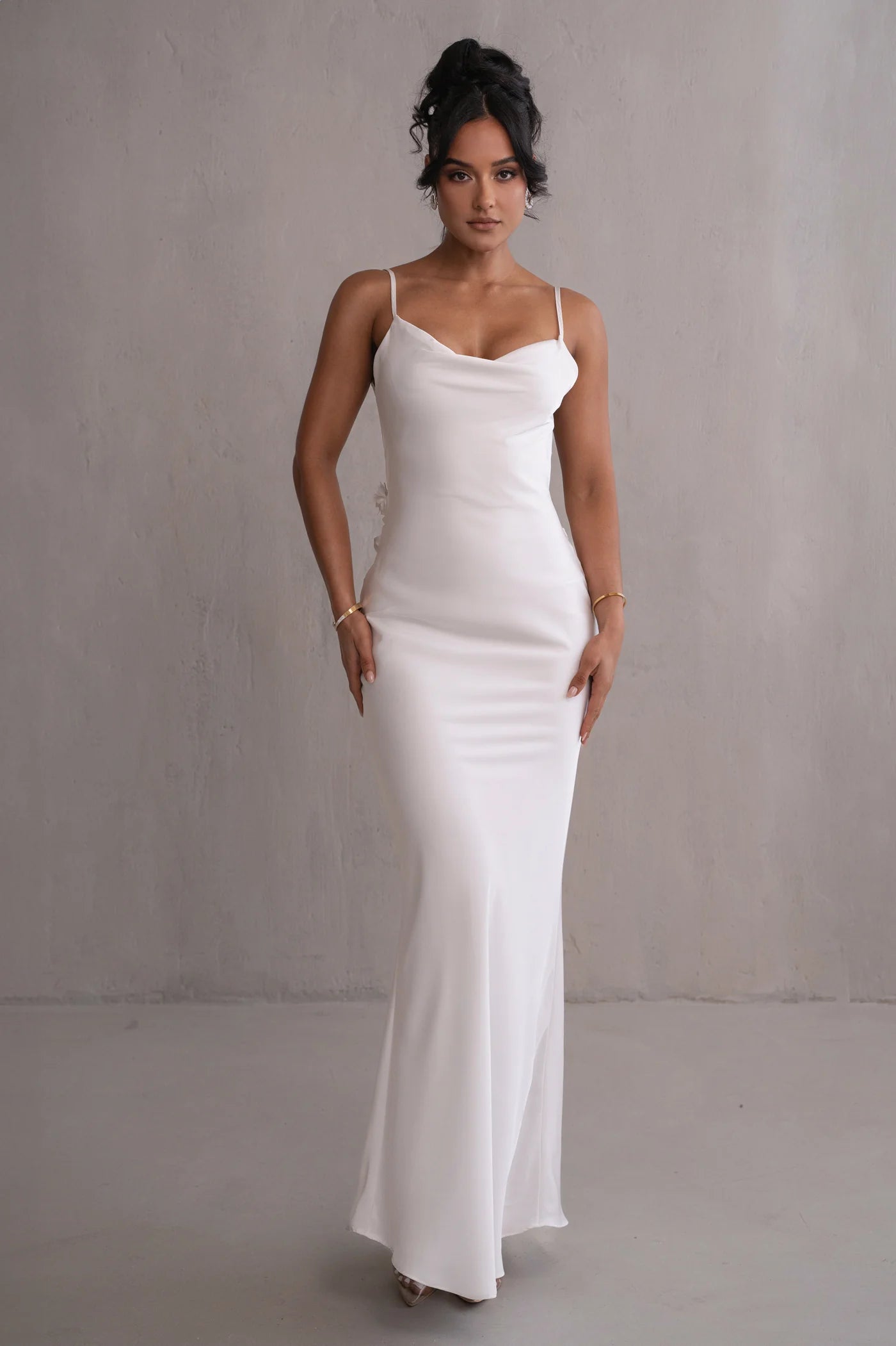 Ivory Down The Aisle Satin Gown